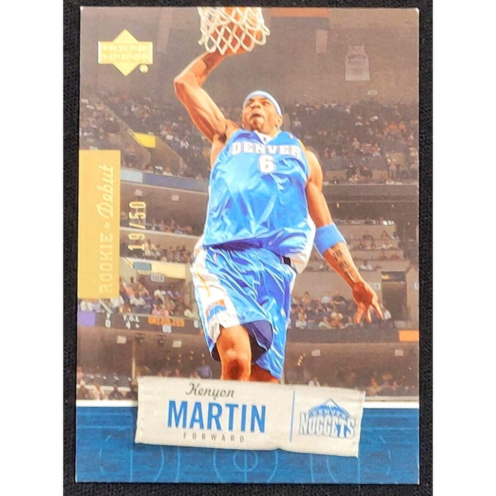 2005-06 UD ROOKIE DEBUT KENYON MARTIN GOLD #D‎ 19/50